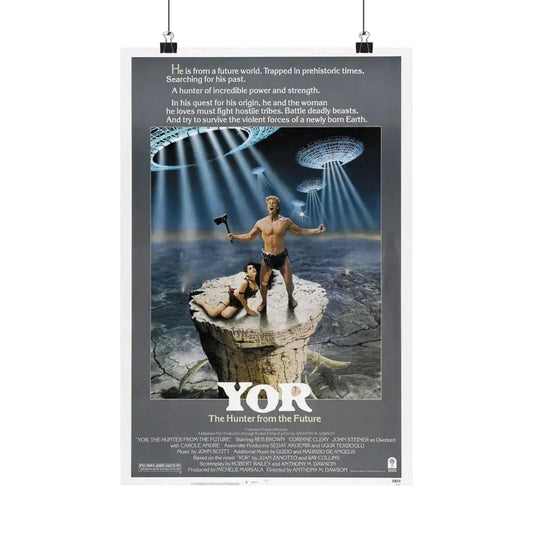 YOR THE HUNTER FROM THE FUTURE (2) 1983 - Paper Movie Poster 12″ x 18″ Matte - The Sticker Space