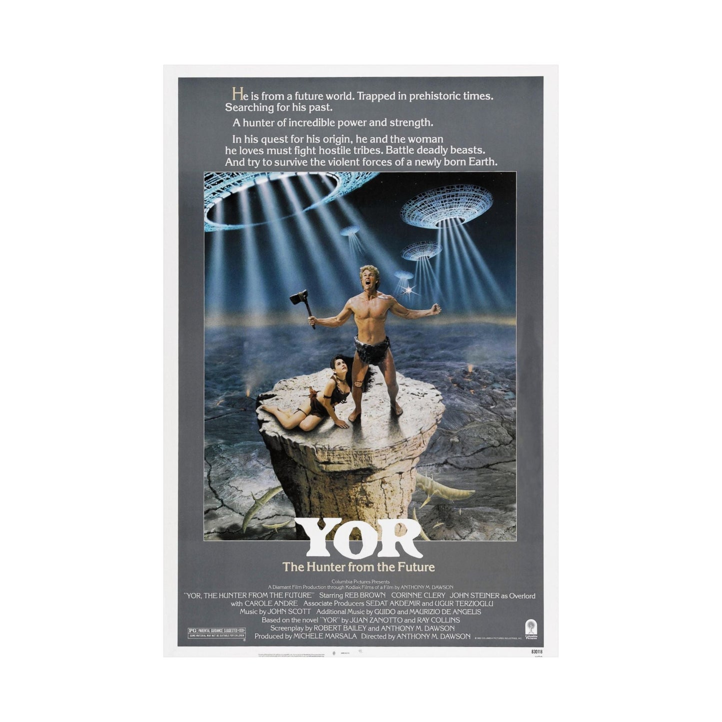 YOR THE HUNTER FROM THE FUTURE (2) 1983 - Paper Movie Poster-The Sticker Space