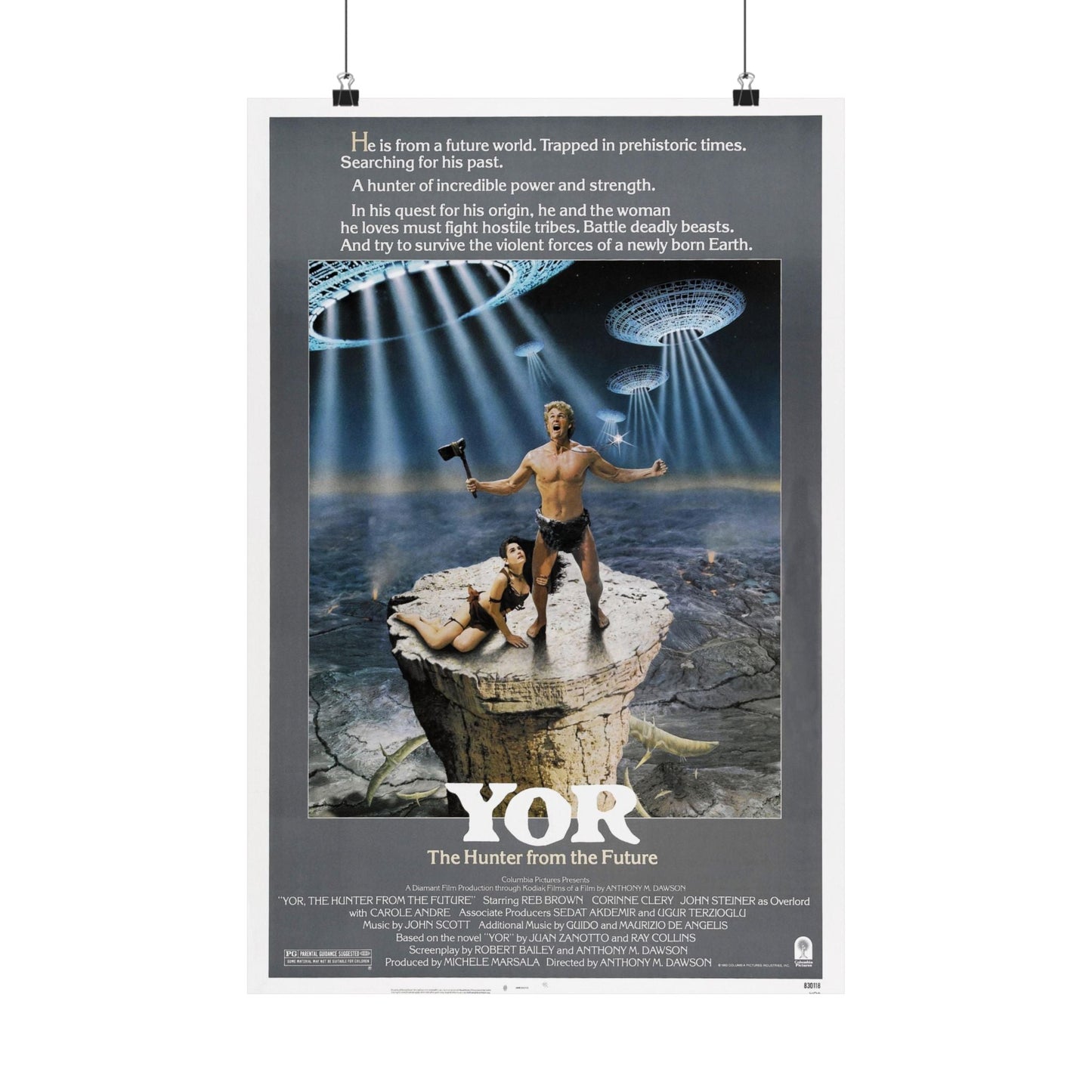 YOR THE HUNTER FROM THE FUTURE (2) 1983 - Paper Movie Poster-16″ x 24″-The Sticker Space