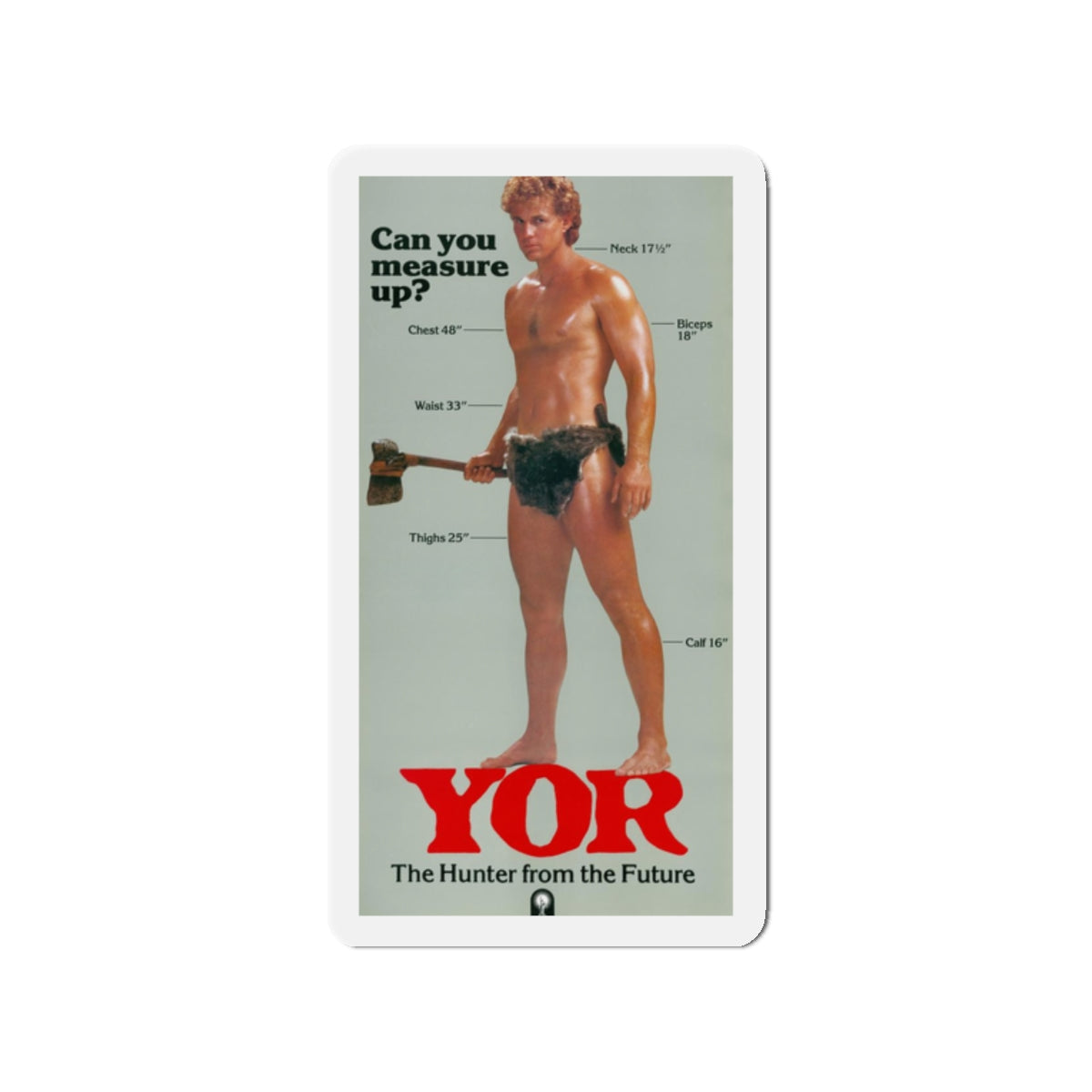 YOR THE HUNTER FROM THE FUTURE (3) 1983 Movie Poster - Refrigerator Magnet-2" x 2"-The Sticker Space