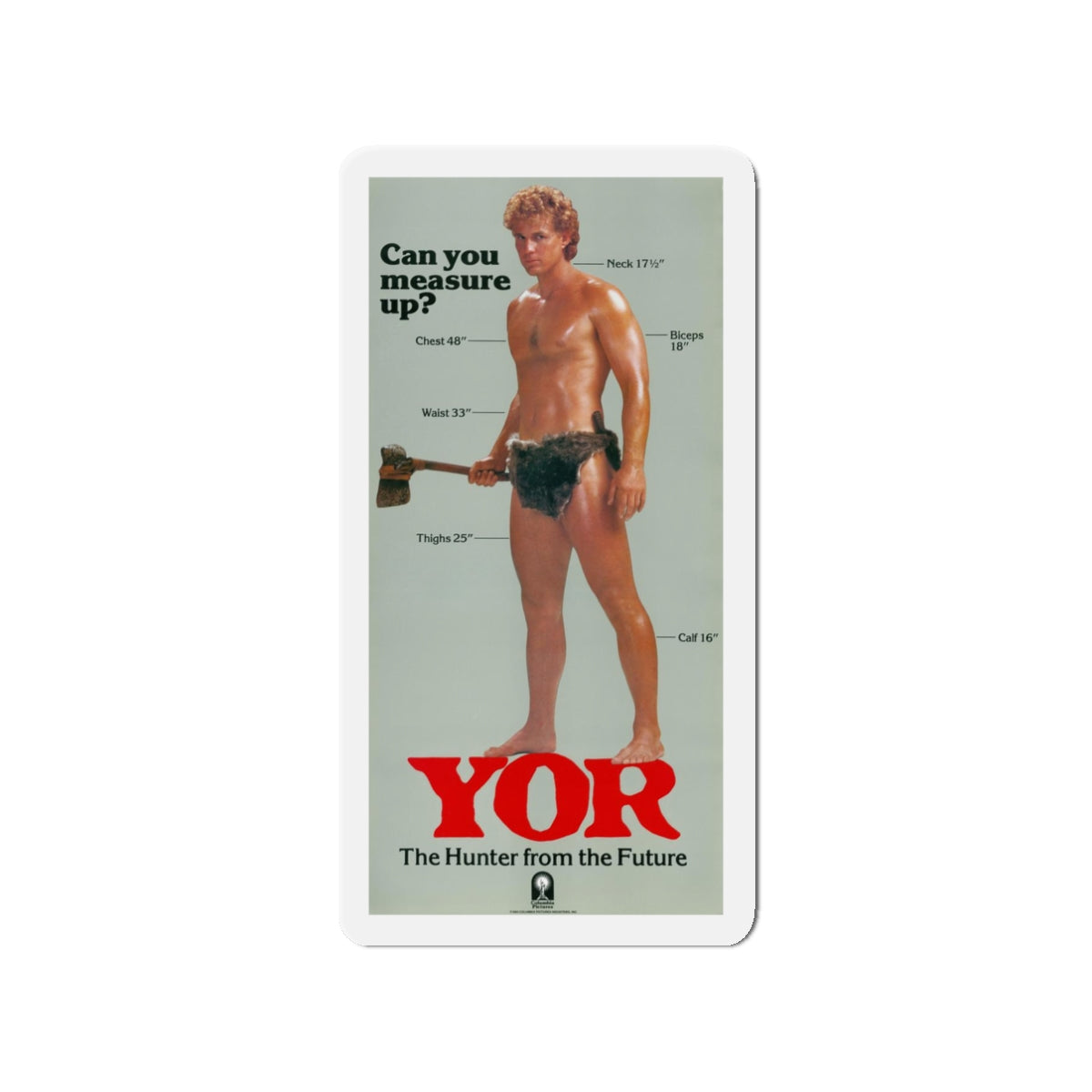 YOR THE HUNTER FROM THE FUTURE (3) 1983 Movie Poster - Refrigerator Magnet-3" x 3"-The Sticker Space