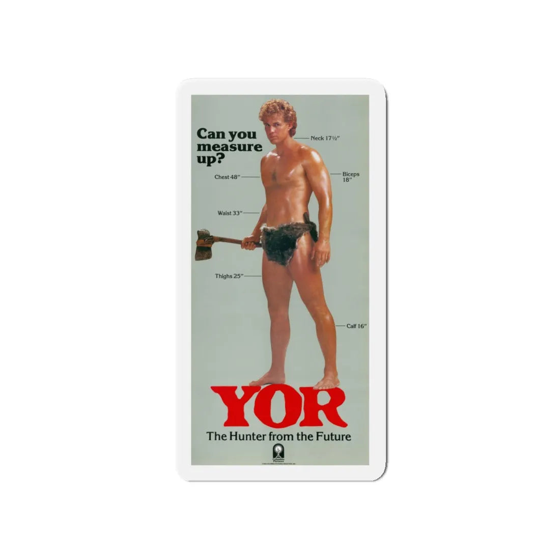 YOR THE HUNTER FROM THE FUTURE (3) 1983 Movie Poster - Refrigerator Magnet 4 Inch - The Sticker Space