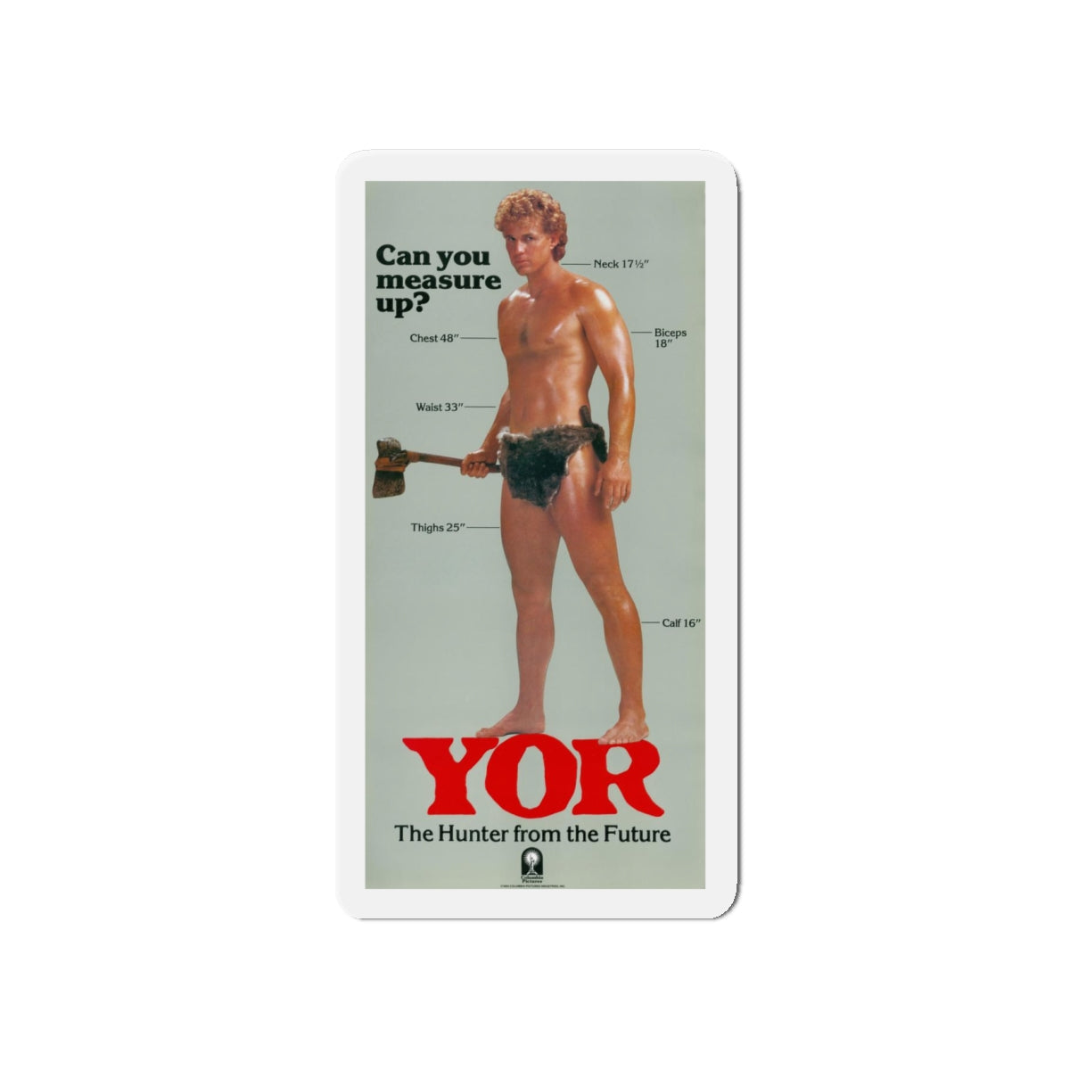 YOR THE HUNTER FROM THE FUTURE (3) 1983 Movie Poster - Refrigerator Magnet-4" x 4"-The Sticker Space