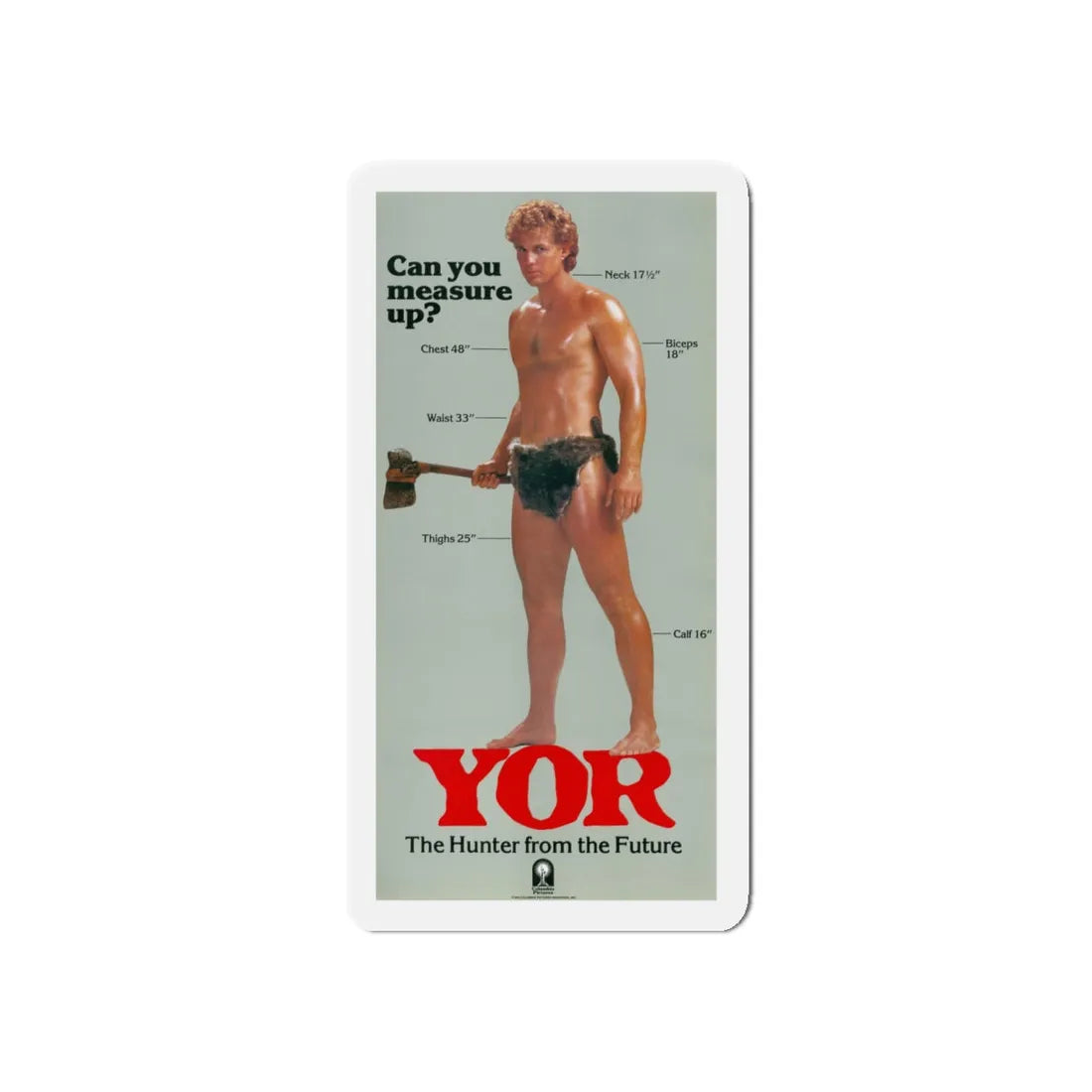 YOR THE HUNTER FROM THE FUTURE (3) 1983 Movie Poster - Refrigerator Magnet 5 Inch - The Sticker Space
