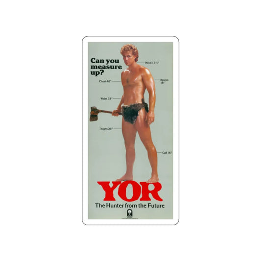 YOR THE HUNTER FROM THE FUTURE (3) 1983 Movie Poster STICKER Vinyl Die-Cut Decal 2 Inch - The Sticker Space