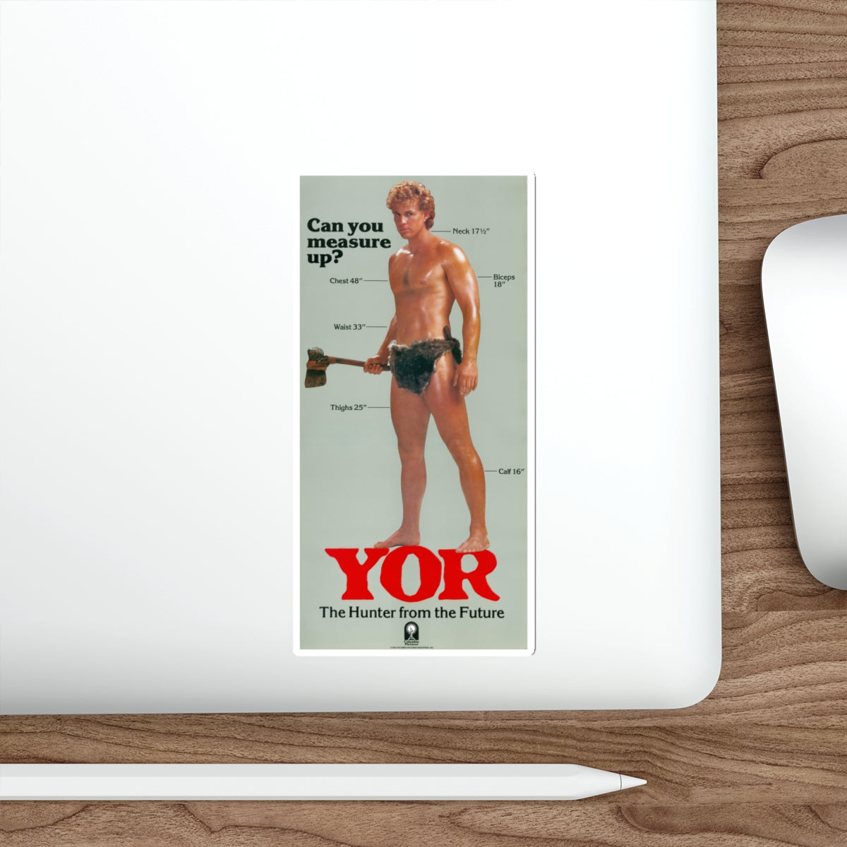 YOR THE HUNTER FROM THE FUTURE (3) 1983 Movie Poster STICKER Vinyl Die-Cut Decal-The Sticker Space