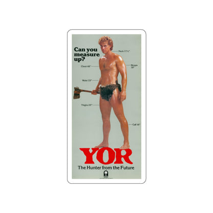 YOR THE HUNTER FROM THE FUTURE (3) 1983 Movie Poster STICKER Vinyl Die-Cut Decal-White-The Sticker Space