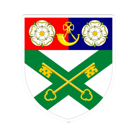 York St John University arms (United Kingdom) (Coat of Arms) STICKER Vinyl Kiss-Cut Decal 2 Inch White - The Sticker Space