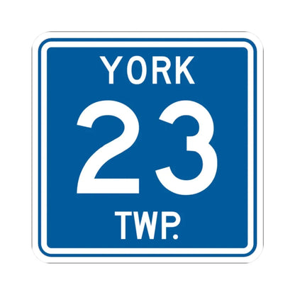 York Township Route 23 Medina County Ohio (Ohio) (Road Sign) STICKER Vinyl Kiss-Cut Decal 2 Inch White - The Sticker Space