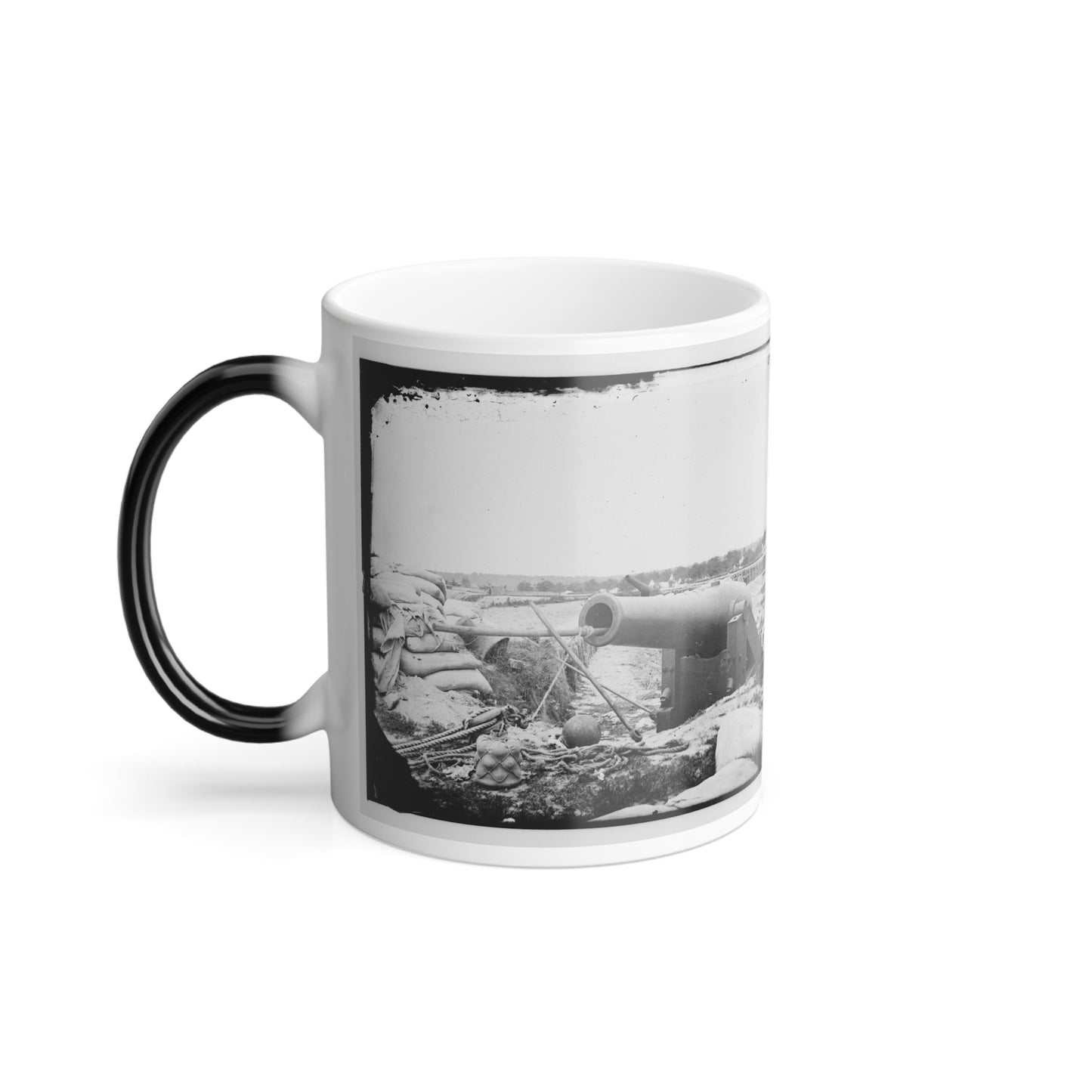 Yorktown, Va. Confederate Fortifications, With Large Gun (U.S. Civil War) Color Morphing Mug 11oz-11oz-The Sticker Space