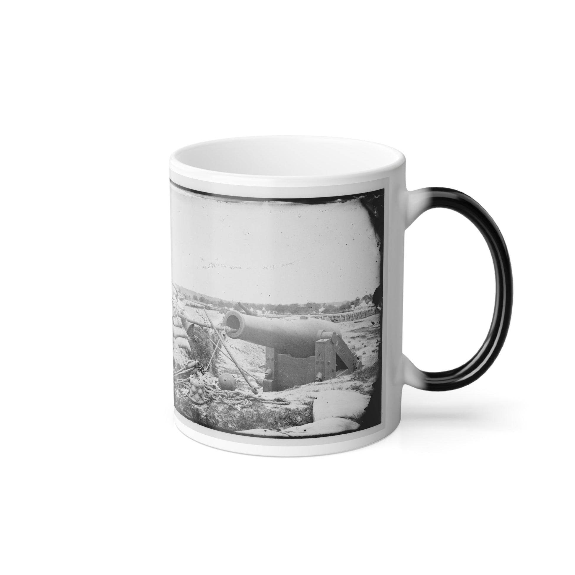 Yorktown, Va. Confederate Fortifications, With Large Gun (U.S. Civil War) Color Morphing Mug 11oz-11oz-The Sticker Space