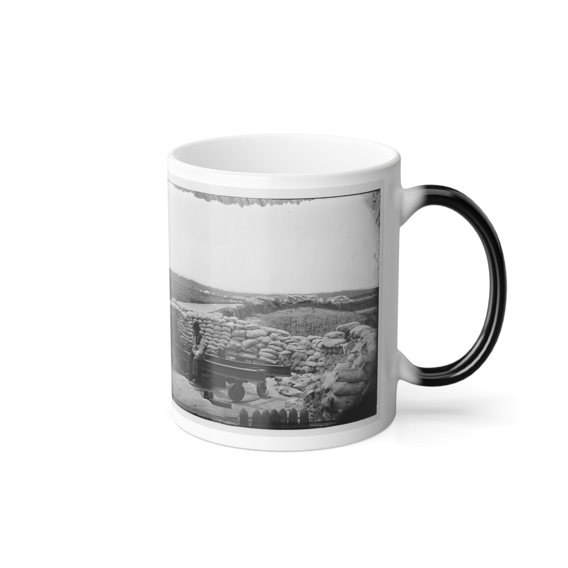 Yorktown, Va. Confederate Sandbag Fortifications (U.S. Civil War) Color Morphing Mug 11oz-11oz-The Sticker Space