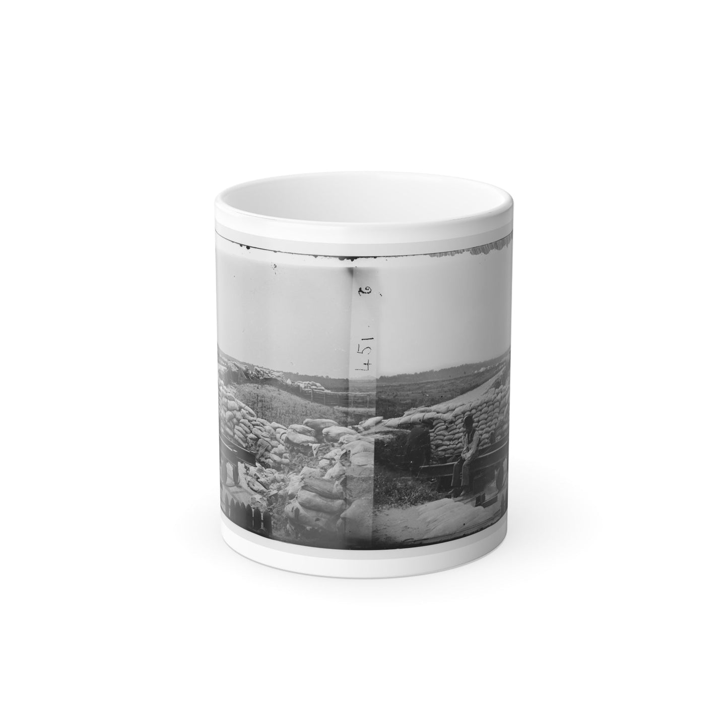 Yorktown, Va. Confederate Sandbag Fortifications (U.S. Civil War) Color Morphing Mug 11oz-11oz-The Sticker Space