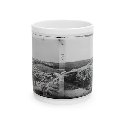 Yorktown, Va. Confederate Sandbag Fortifications (U.S. Civil War) White Coffee Mug-11oz-The Sticker Space