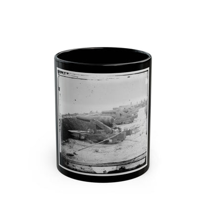 Yorktown, Va. Confederate Water Battery Magruder, With Rodman Smooth-Bore Siege Guns (U.S. Civil War) Black Coffee Mug-11oz-The Sticker Space