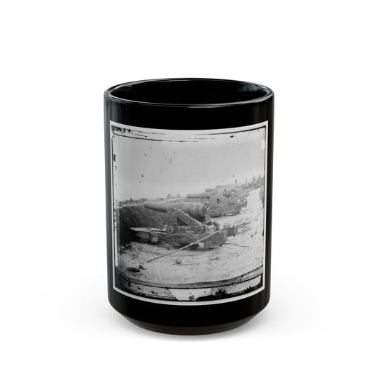 Yorktown, Va. Confederate Water Battery Magruder, With Rodman Smooth-Bore Siege Guns (U.S. Civil War) Black Coffee Mug-15oz-The Sticker Space