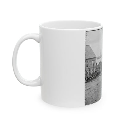 Yorktown, Va. Embarkation For White House Landing, Va. (U.S. Civil War) White Coffee Mug-The Sticker Space