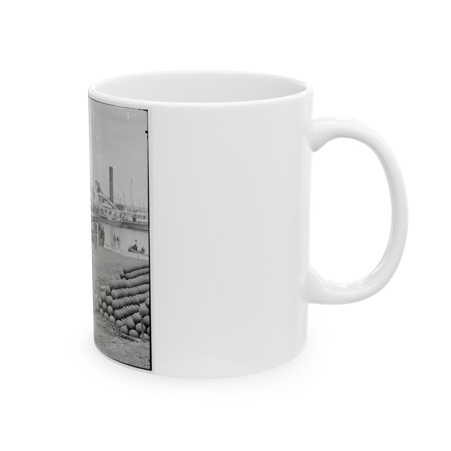 Yorktown, Va. Embarkation For White House Landing, Va. (U.S. Civil War) White Coffee Mug-The Sticker Space