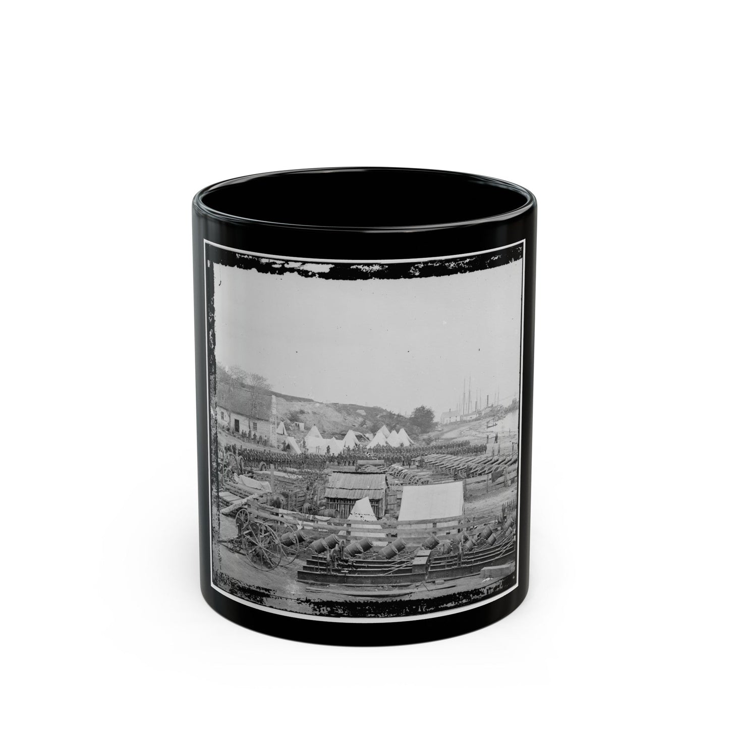 Yorktown, Va. Federal Artillery Park (U.S. Civil War) Black Coffee Mug-11oz-The Sticker Space