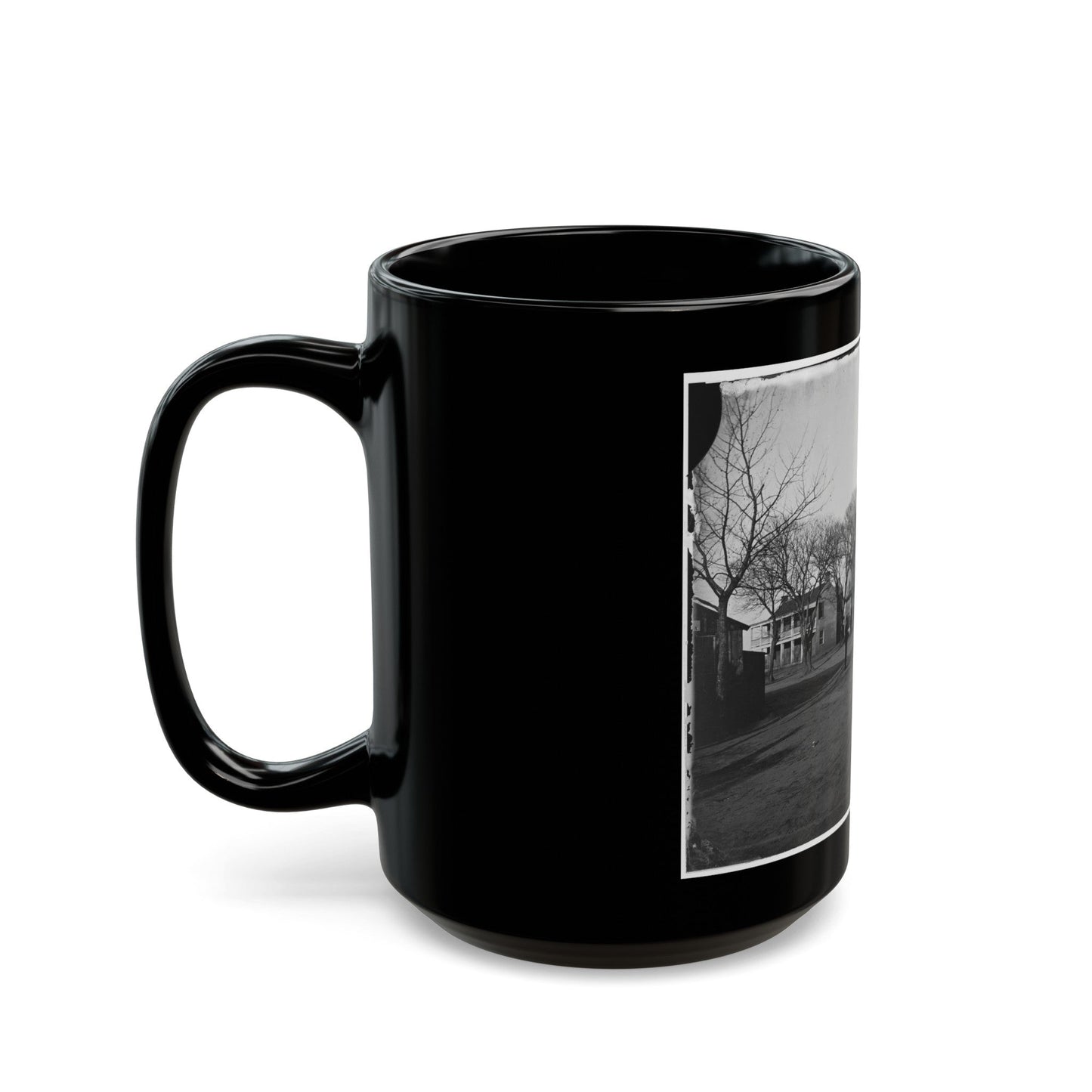 Yorktown, Va. Tabb House (U.S. Civil War) Black Coffee Mug-The Sticker Space