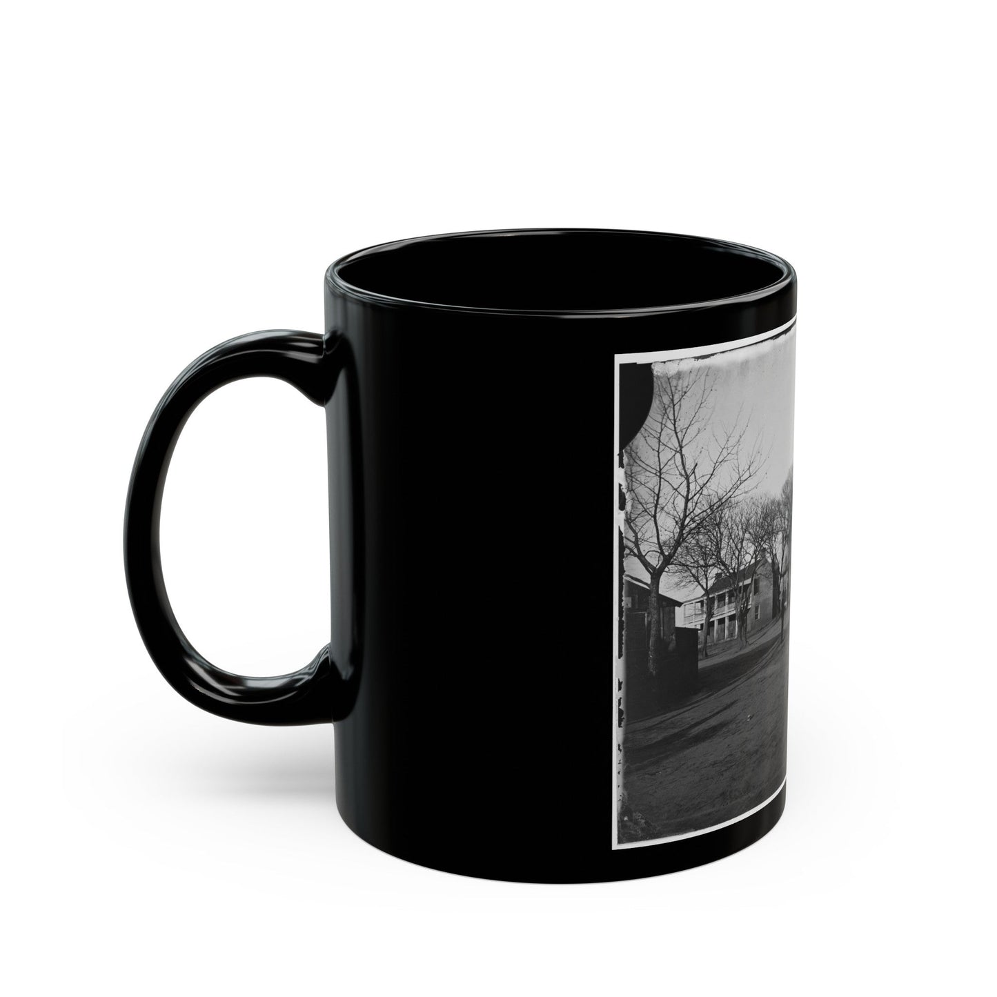 Yorktown, Va. Tabb House (U.S. Civil War) Black Coffee Mug-The Sticker Space