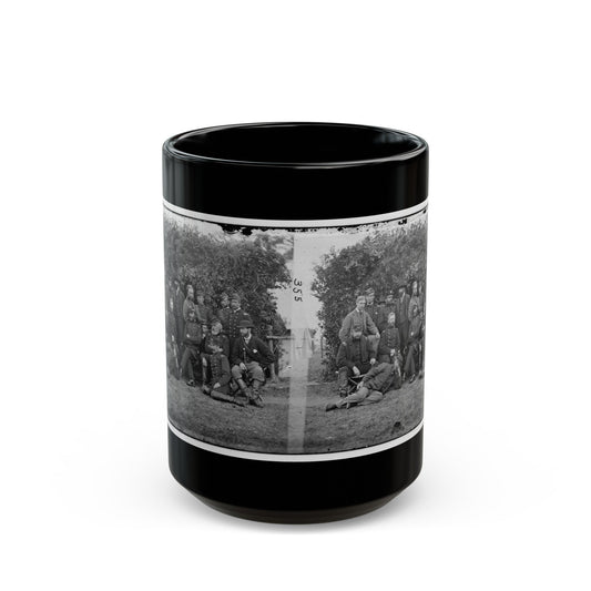 Yorktown, Va., Vicinity. Gen. Randolph B. Marcy, Officers, And Friends At Camp Winfield Scott (U.S. Civil War) Black Coffee Mug