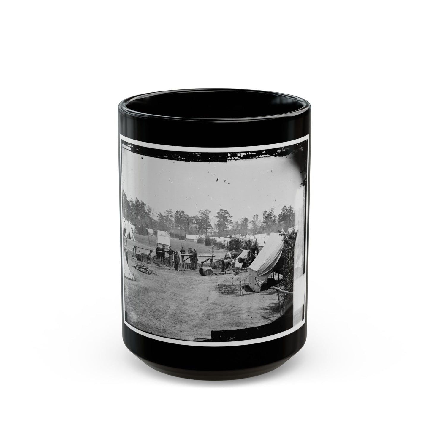 Yorktown, Va., Vicinity. Headquarters Of Gen. George B. Mcclellan, Camp Winfield Scott (U.S. Civil War) Black Coffee Mug-15oz-The Sticker Space