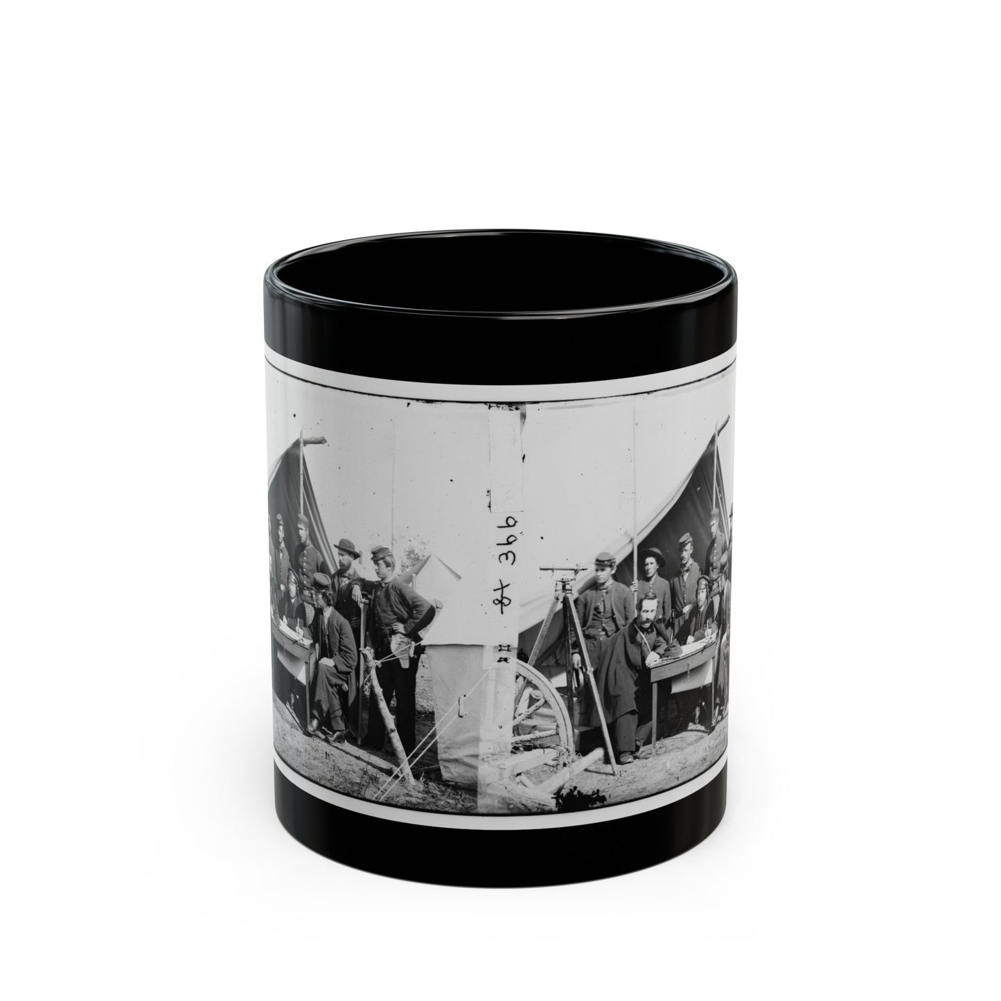 Yorktown, Va., Vicinity. Topographical Engineers, Camp Winfield Scott (U.S. Civil War) Black Coffee Mug-11oz-The Sticker Space