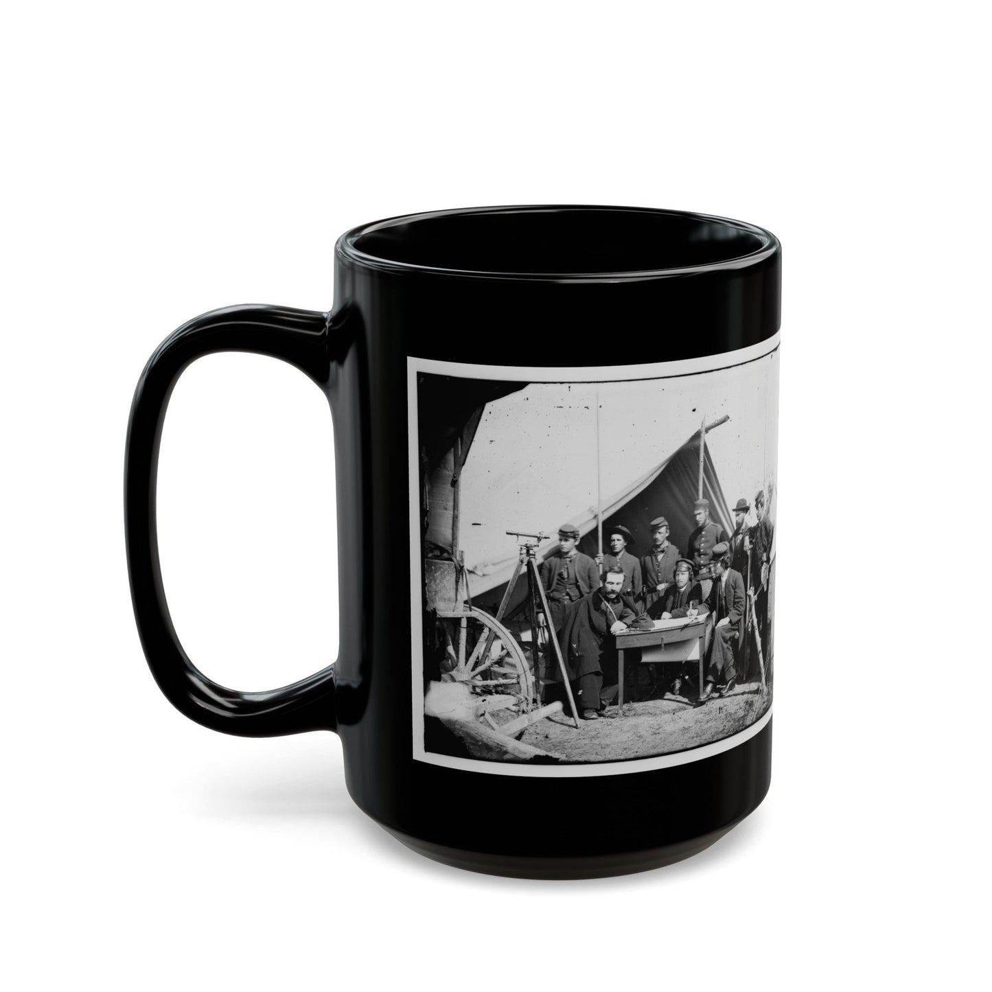 Yorktown, Va., Vicinity. Topographical Engineers, Camp Winfield Scott (U.S. Civil War) Black Coffee Mug-The Sticker Space