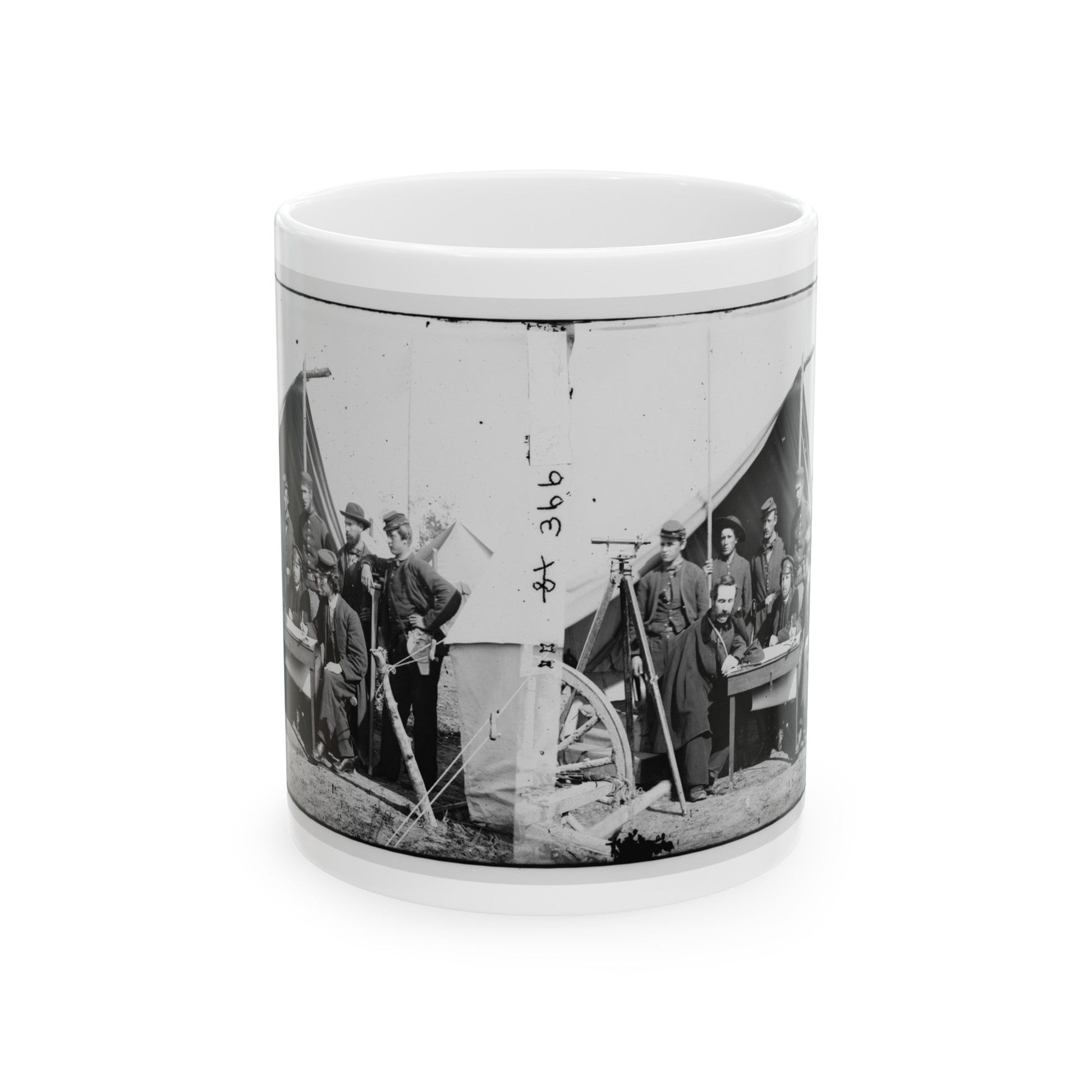 Yorktown, Va., Vicinity. Topographical Engineers, Camp Winfield Scott (U.S. Civil War) White Coffee Mug-11oz-The Sticker Space