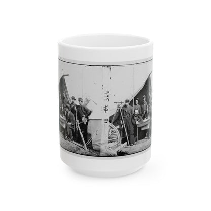 Yorktown, Va., Vicinity. Topographical Engineers, Camp Winfield Scott (U.S. Civil War) White Coffee Mug-15oz-The Sticker Space