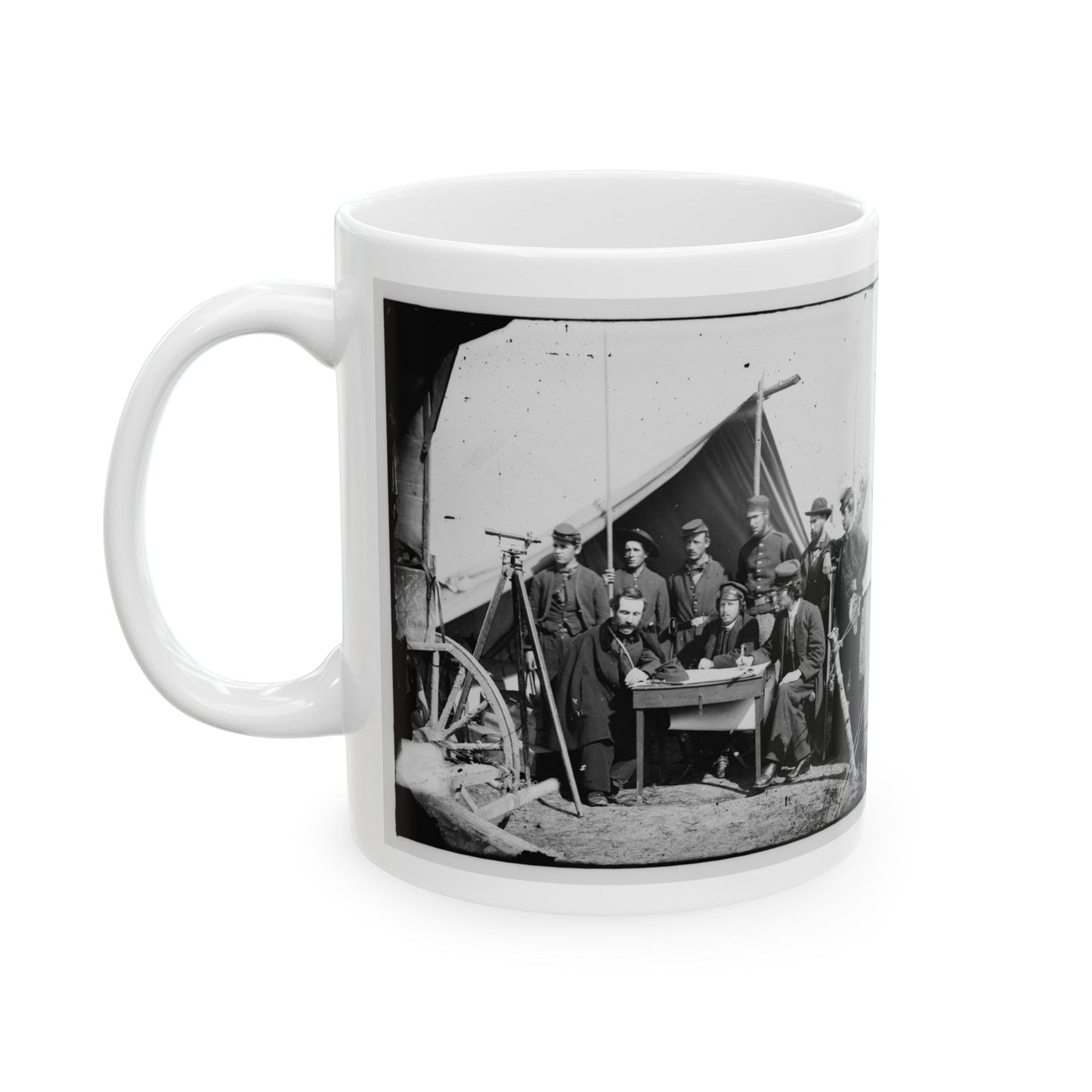 Yorktown, Va., Vicinity. Topographical Engineers, Camp Winfield Scott (U.S. Civil War) White Coffee Mug-The Sticker Space