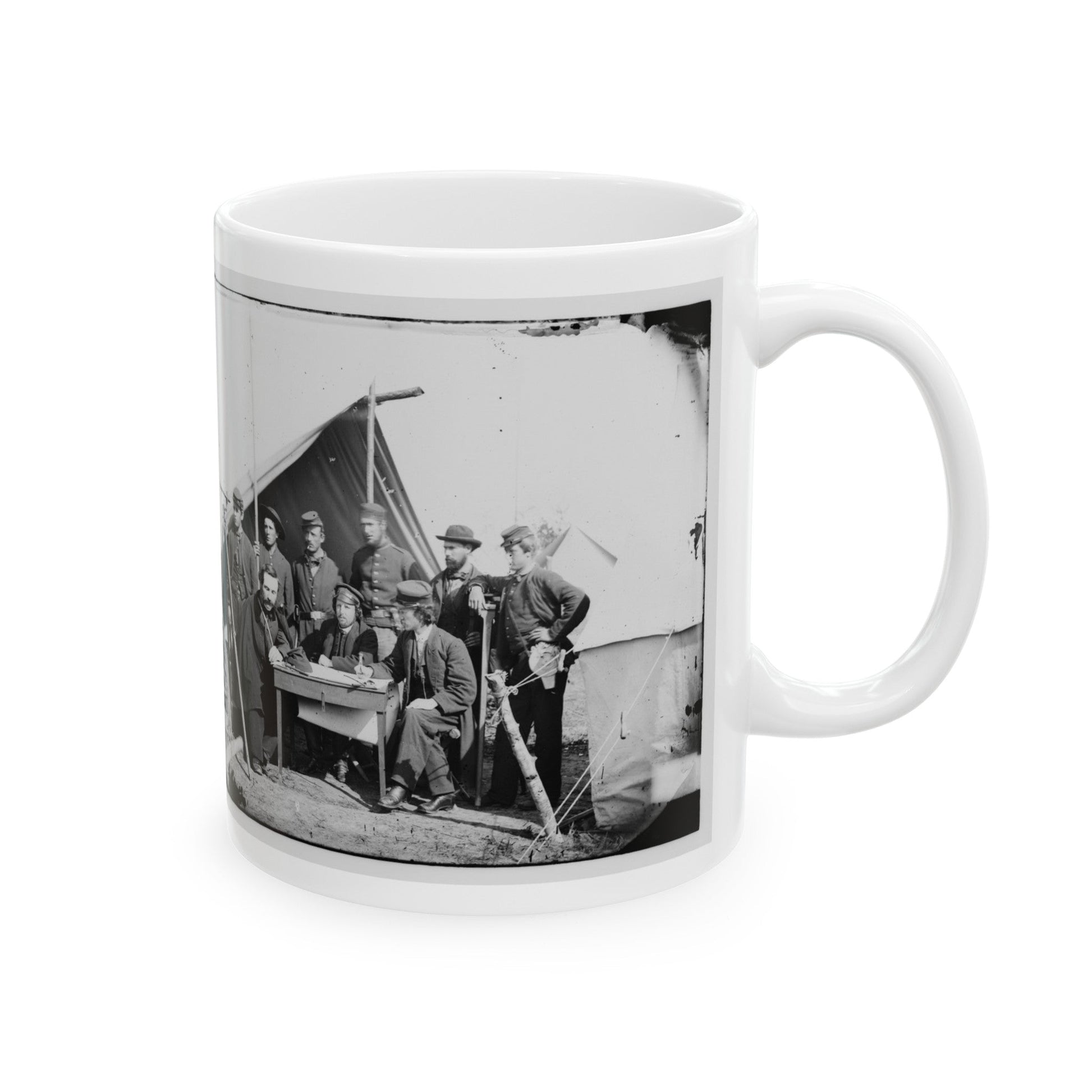 Yorktown, Va., Vicinity. Topographical Engineers, Camp Winfield Scott (U.S. Civil War) White Coffee Mug-The Sticker Space