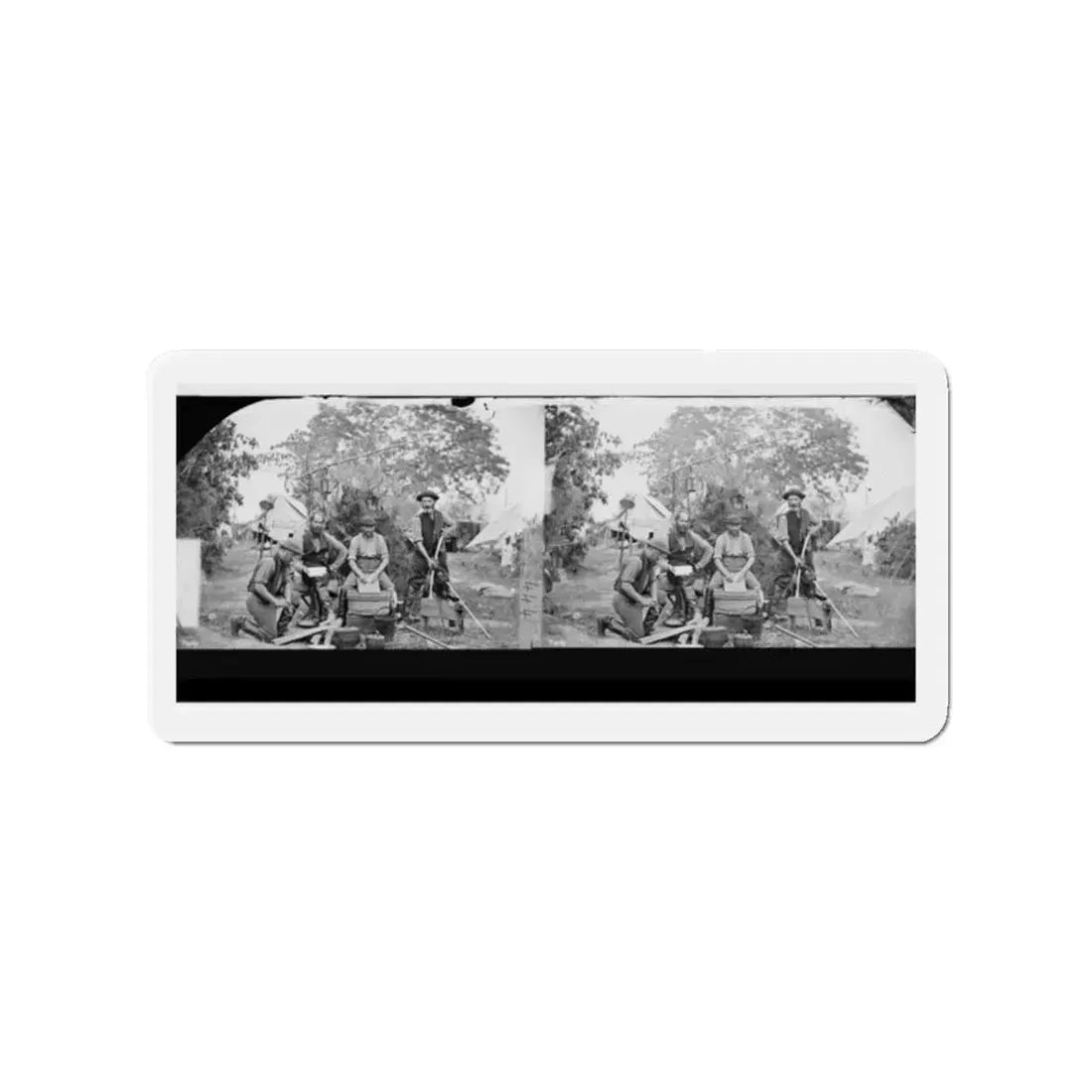 Yorktown, Virginia (Vicinity). Servants At Prince De Joinville's Quarters (U.S. Civil War) Refrigerator Magnet 2 Inch Die-Cut - The Sticker Space