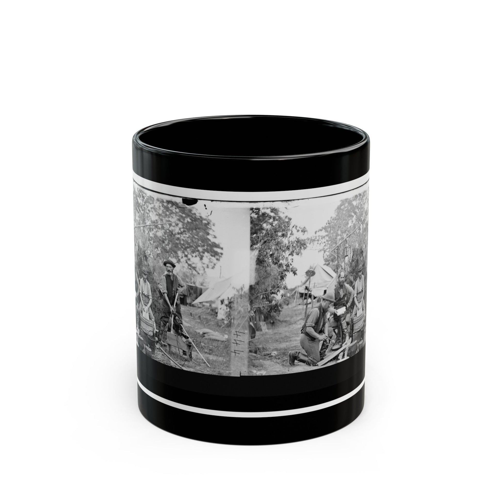 Yorktown, Virginia (Vicinity). Servants At Prince De Joinville's Quarters (U.S. Civil War) Black Coffee Mug-11oz-The Sticker Space