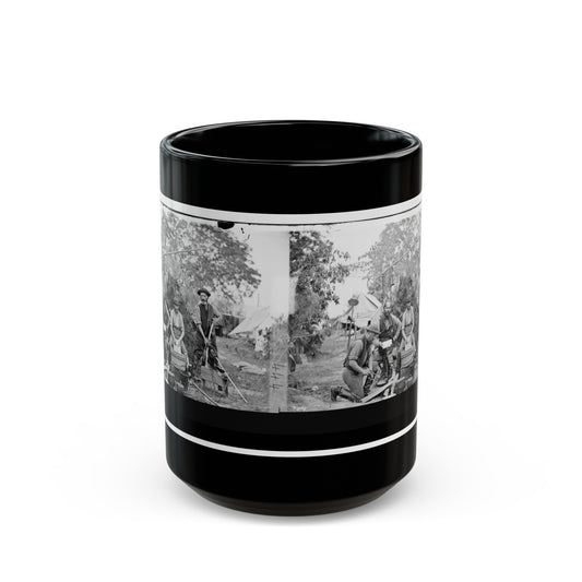 Yorktown, Virginia (Vicinity). Servants At Prince De Joinville's Quarters (U.S. Civil War) Black Coffee Mug-15oz-The Sticker Space