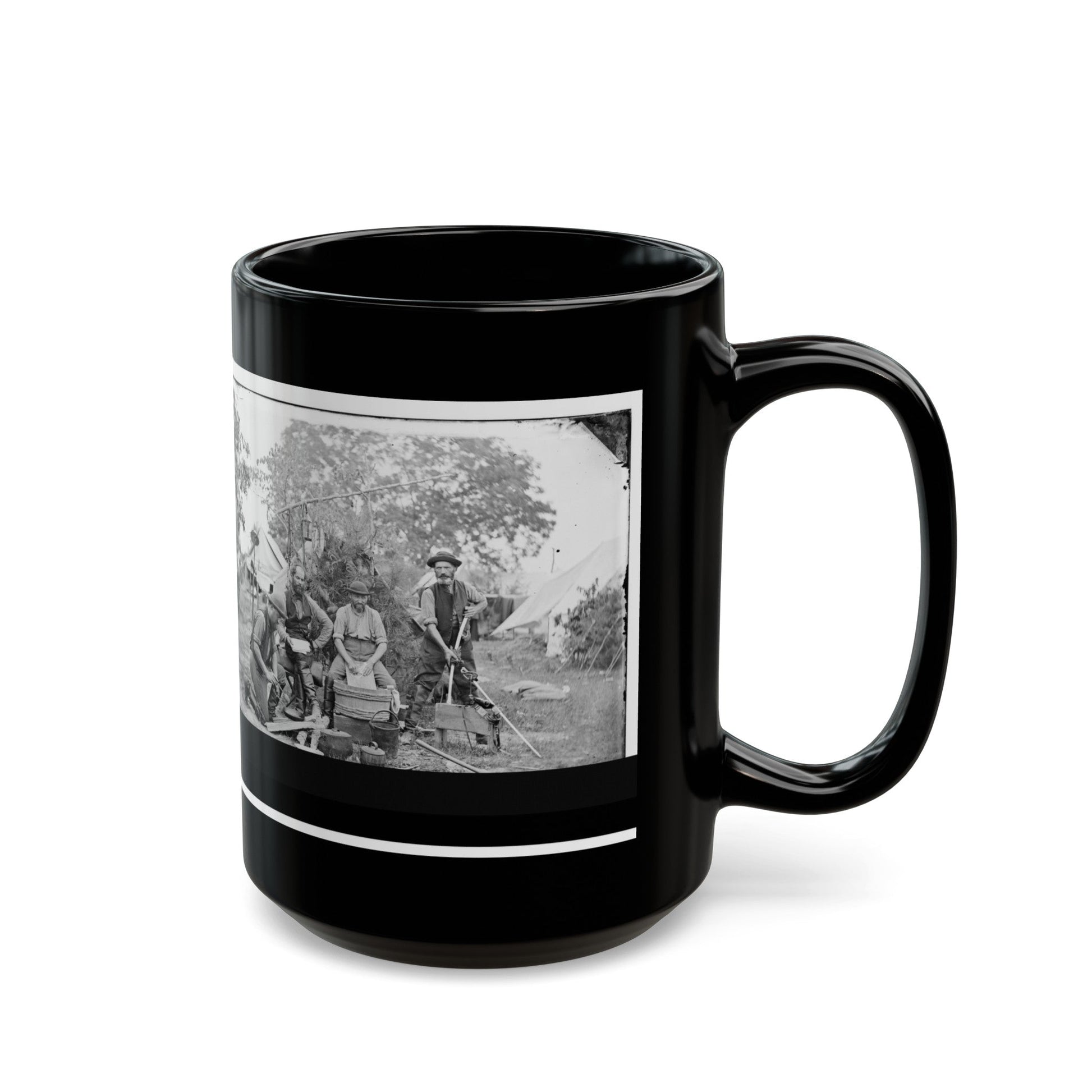 Yorktown, Virginia (Vicinity). Servants At Prince De Joinville's Quarters (U.S. Civil War) Black Coffee Mug-The Sticker Space