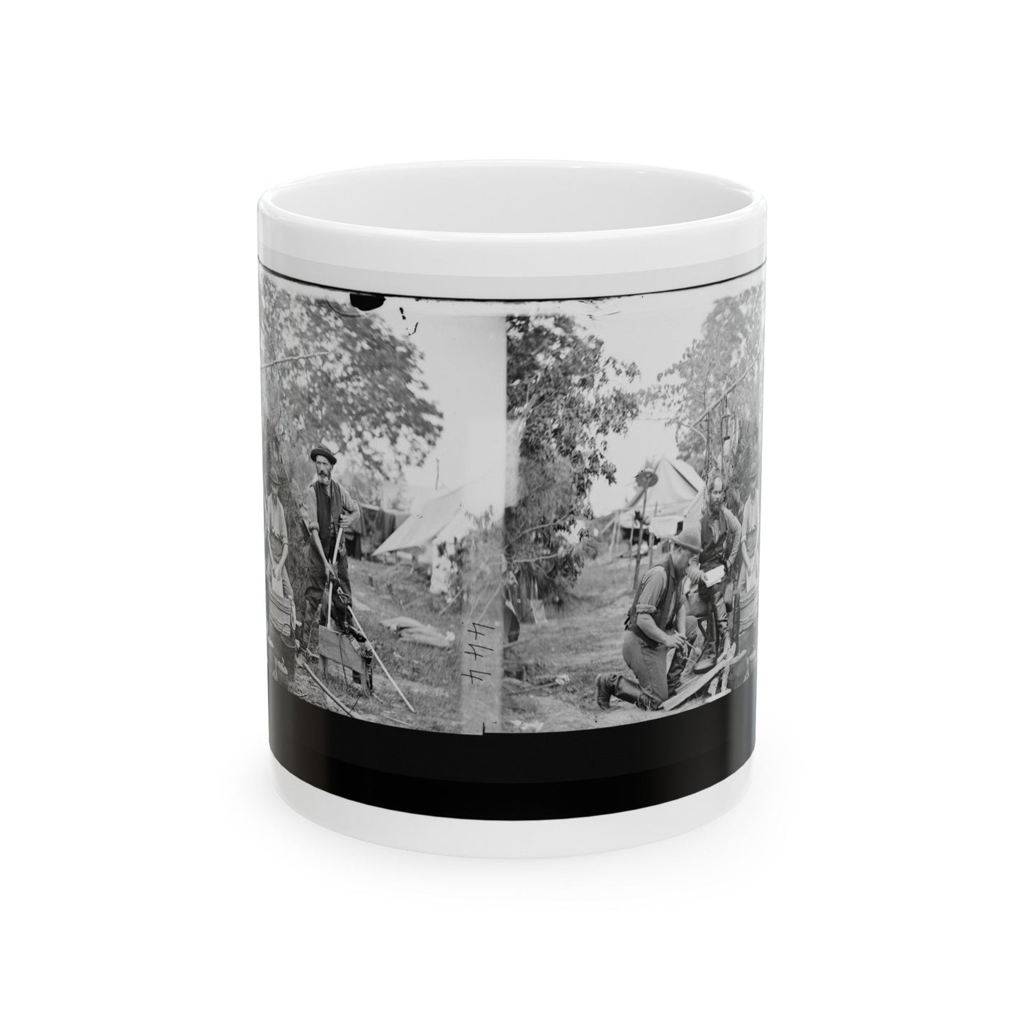 Yorktown, Virginia (Vicinity). Servants At Prince De Joinville's Quarters (U.S. Civil War) White Coffee Mug-11oz-The Sticker Space