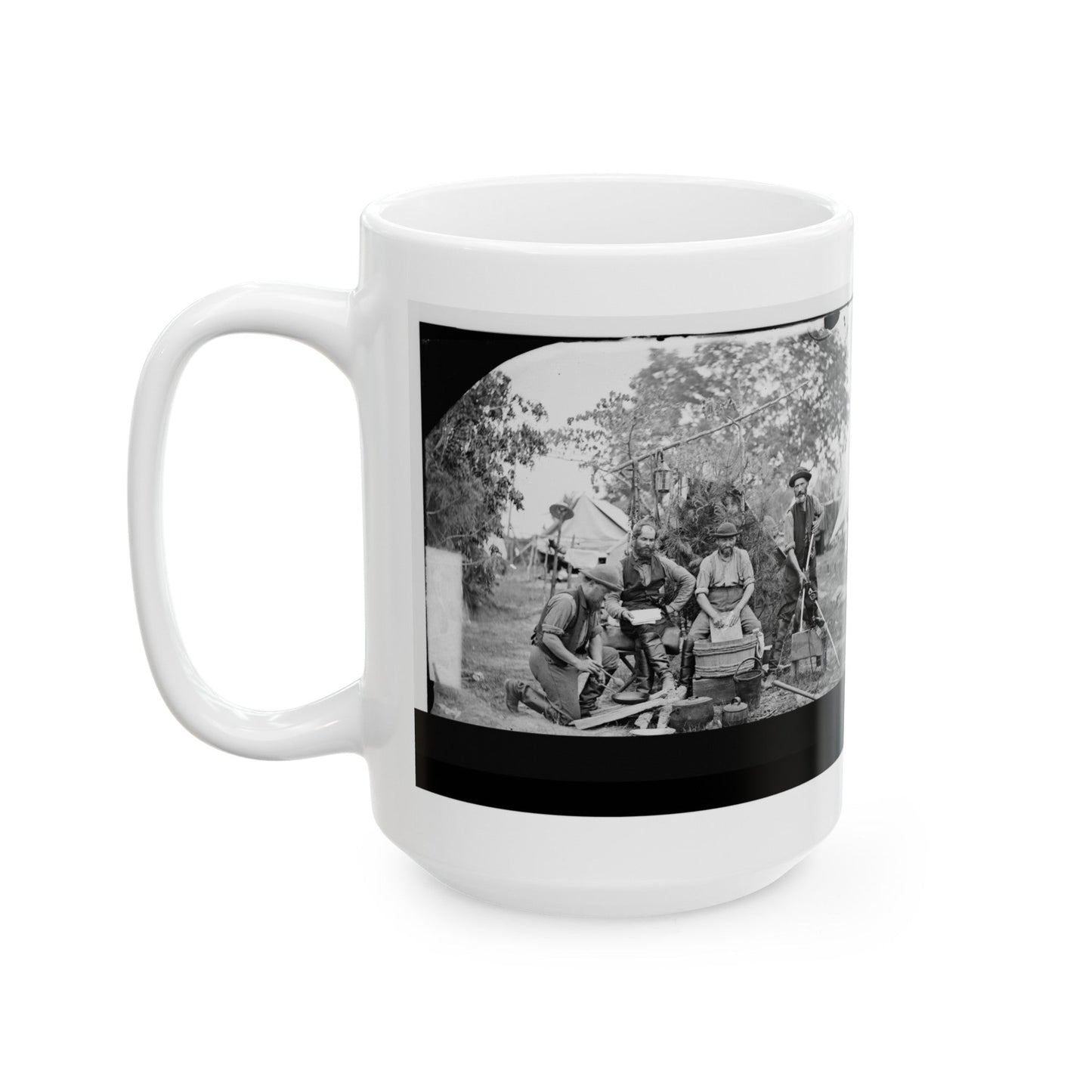 Yorktown, Virginia (Vicinity). Servants At Prince De Joinville's Quarters (U.S. Civil War) White Coffee Mug-The Sticker Space