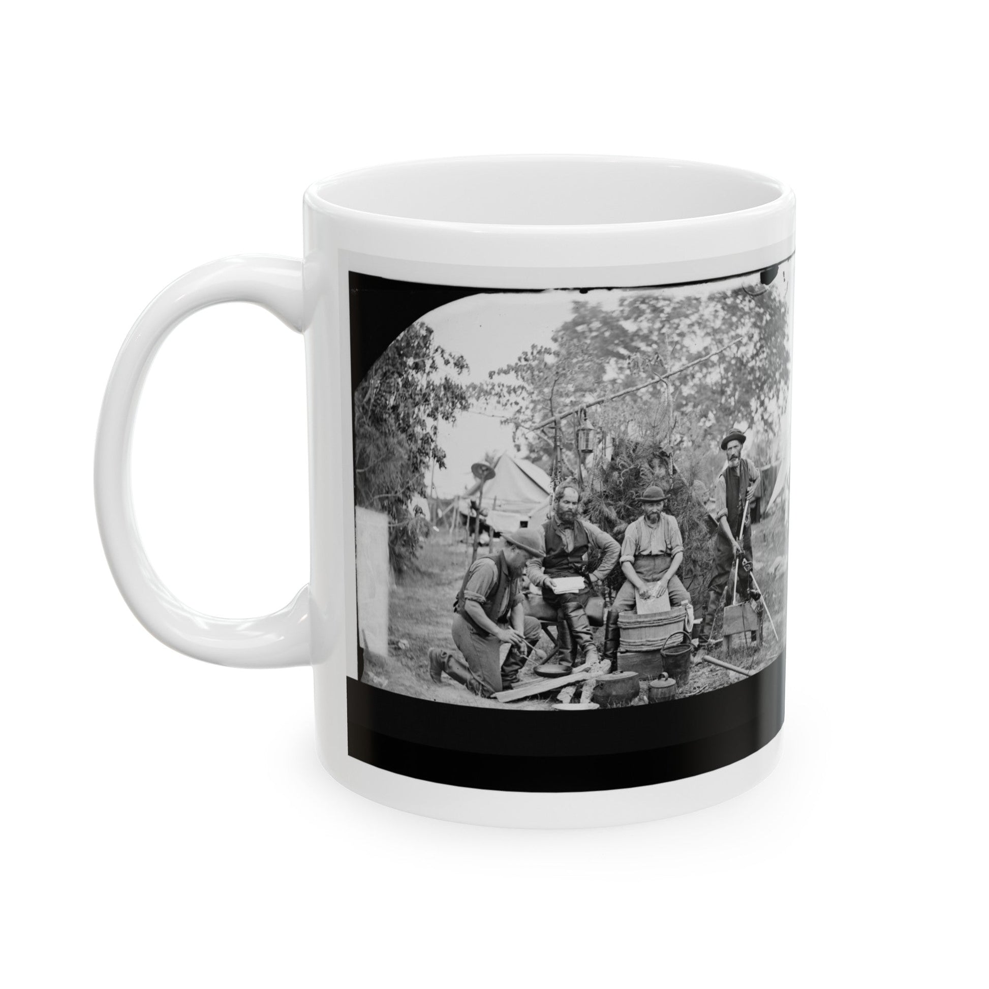 Yorktown, Virginia (Vicinity). Servants At Prince De Joinville's Quarters (U.S. Civil War) White Coffee Mug-The Sticker Space