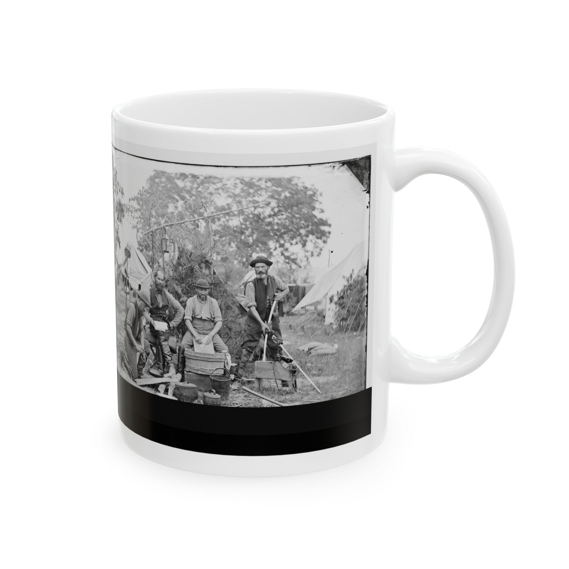 Yorktown, Virginia (Vicinity). Servants At Prince De Joinville's Quarters (U.S. Civil War) White Coffee Mug-The Sticker Space