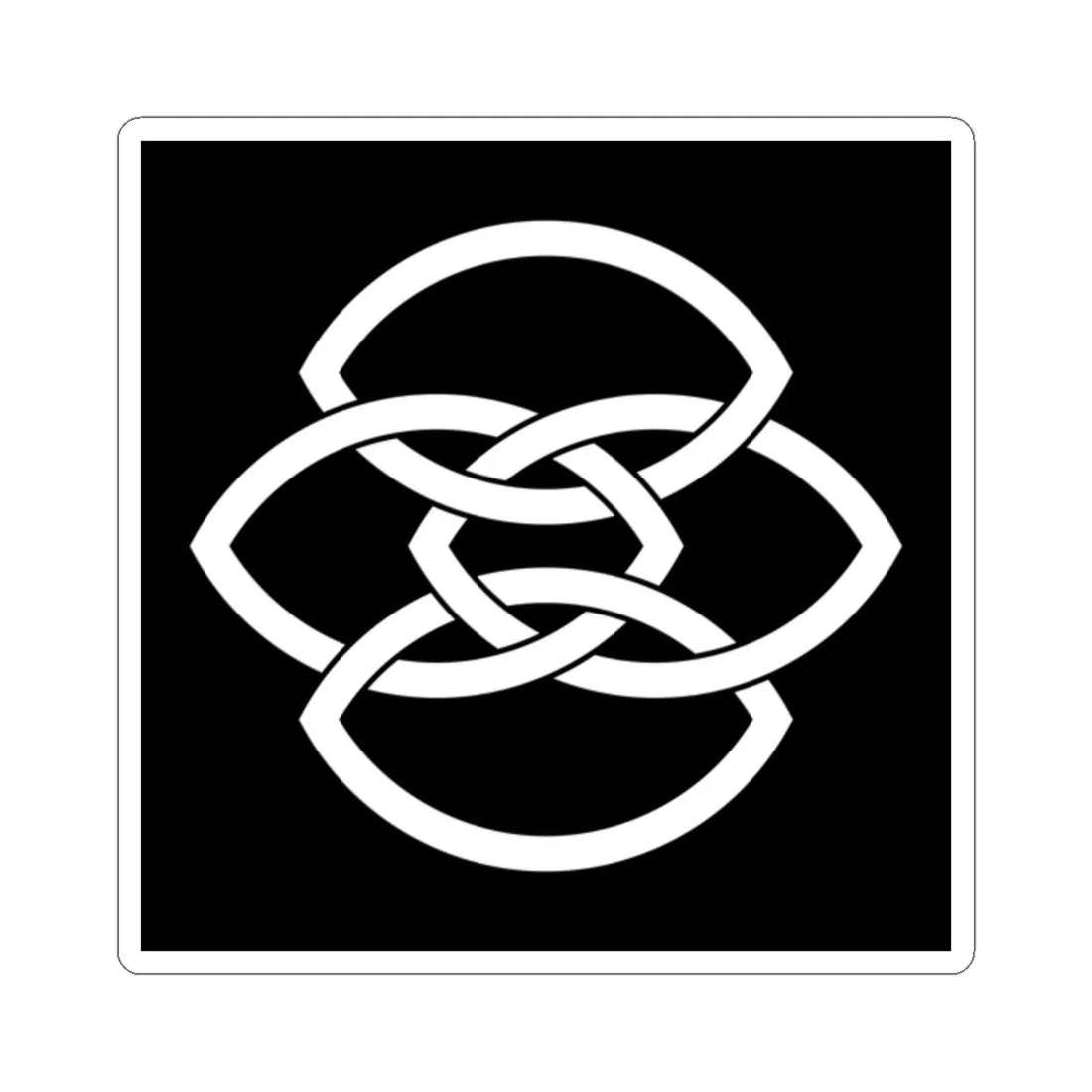 Yotsuwa inverted (Japan) (Coat of Arms) STICKER Vinyl Kiss-Cut Decal 2 Inch White - The Sticker Space