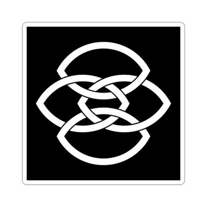 Yotsuwa inverted (Japan) (Coat of Arms) STICKER Vinyl Kiss-Cut Decal 2 Inch White - The Sticker Space