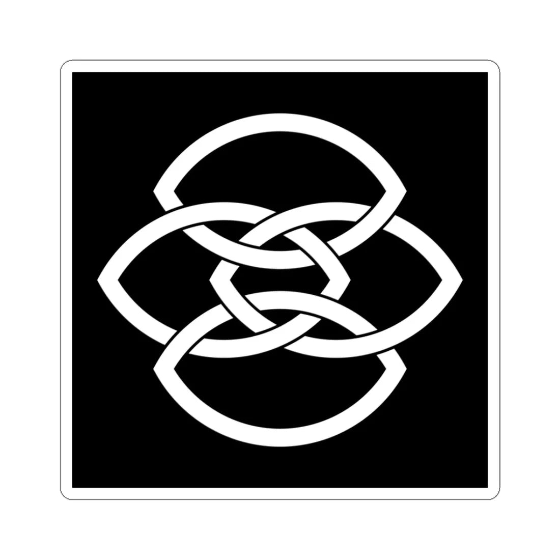 Yotsuwa inverted (Japan) (Coat of Arms) STICKER Vinyl Kiss-Cut Decal 3 Inch White - The Sticker Space