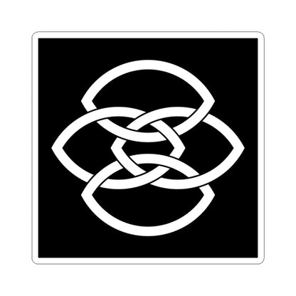 Yotsuwa inverted (Japan) (Coat of Arms) STICKER Vinyl Kiss-Cut Decal 3 Inch White - The Sticker Space