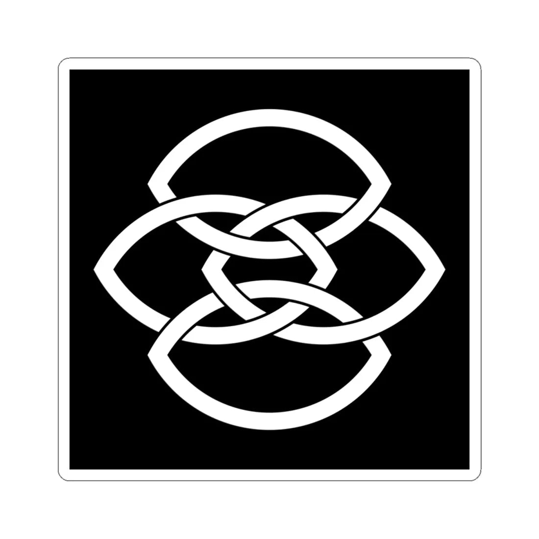 Yotsuwa inverted (Japan) (Coat of Arms) STICKER Vinyl Kiss-Cut Decal 4 Inch White - The Sticker Space