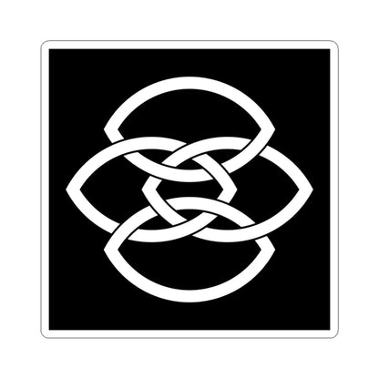 Yotsuwa inverted (Japan) (Coat of Arms) STICKER Vinyl Kiss-Cut Decal 4 Inch White - The Sticker Space