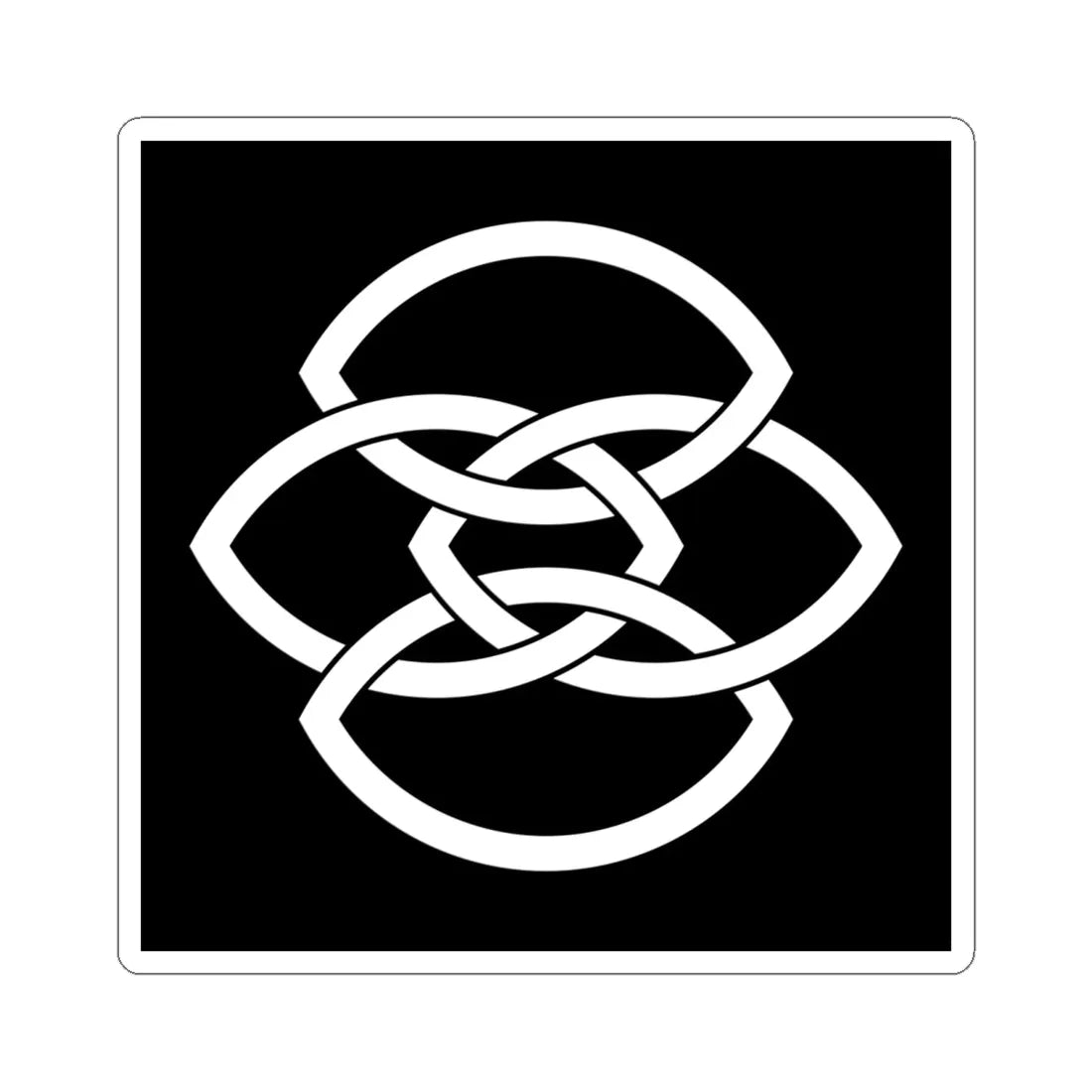 Yotsuwa inverted (Japan) (Coat of Arms) STICKER Vinyl Kiss-Cut Decal 6 Inch White - The Sticker Space