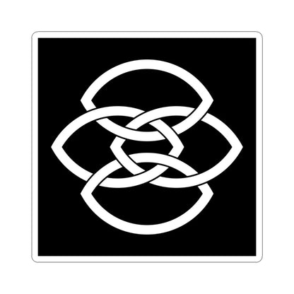 Yotsuwa inverted (Japan) (Coat of Arms) STICKER Vinyl Kiss-Cut Decal 6 Inch White - The Sticker Space