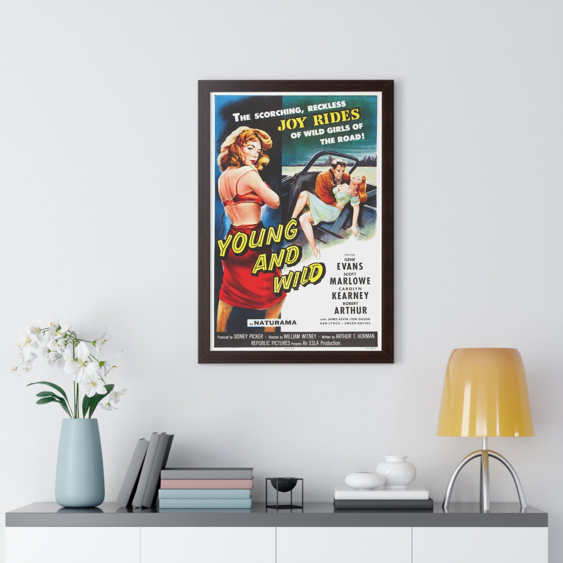 YOUNG AND WILD 1958 - Framed Movie Poster-The Sticker Space